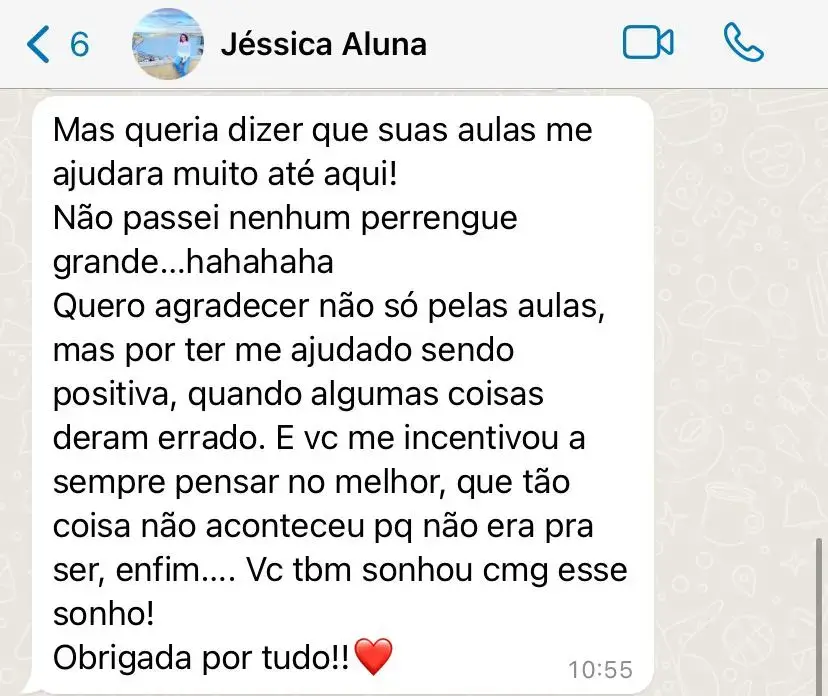 Depoimento Jessica Aluna